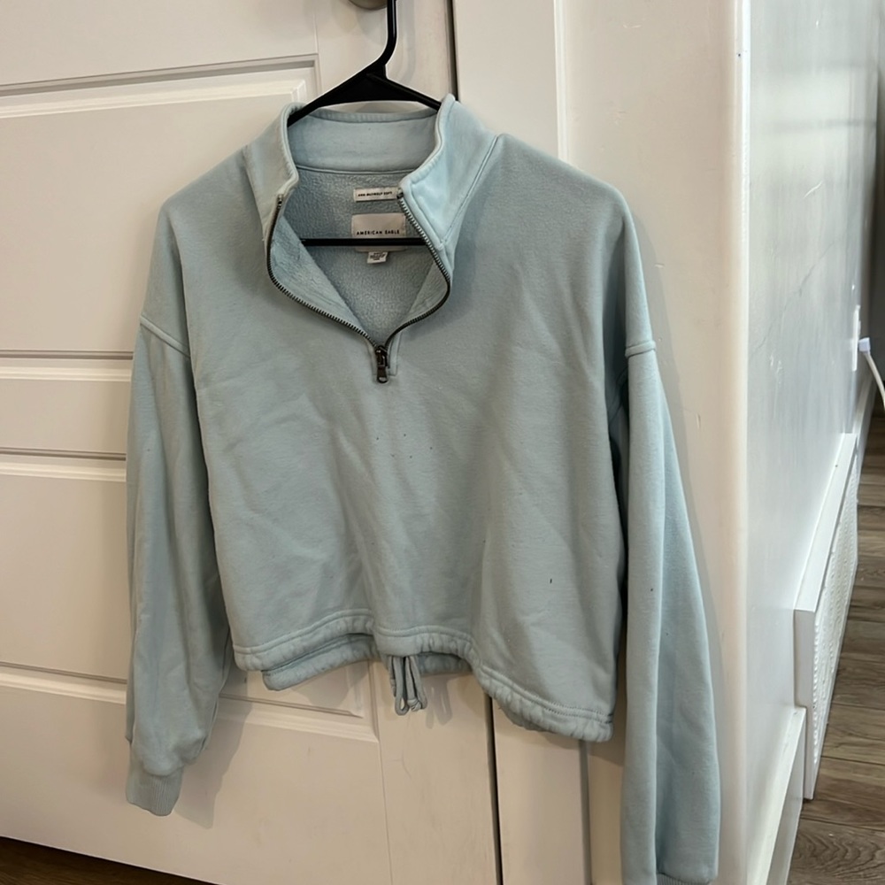 Crop half zip